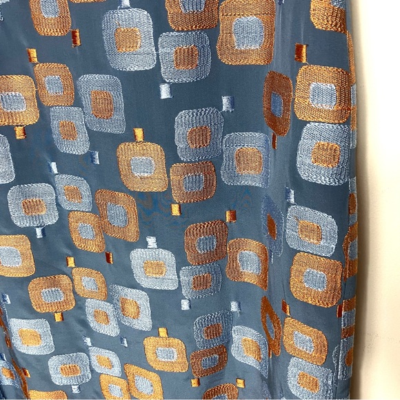 Vintage Tocca Geometric Silk Shift Dress 8 - Picture 4 of 10